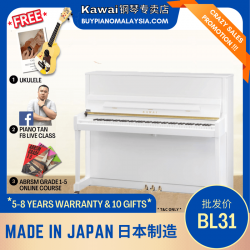 Kawai Bl31 White Upright Piano 