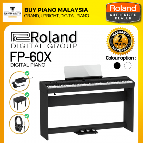 Roland FP60X (88-Key Digital Piano Package)
