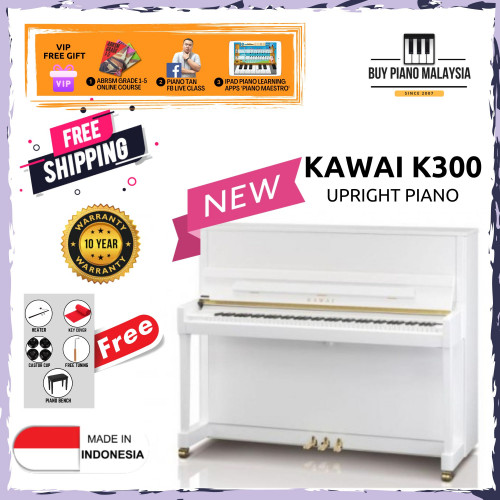 *NEW* Kawai K300 New Acoustic Upright Piano - Ebony Polish