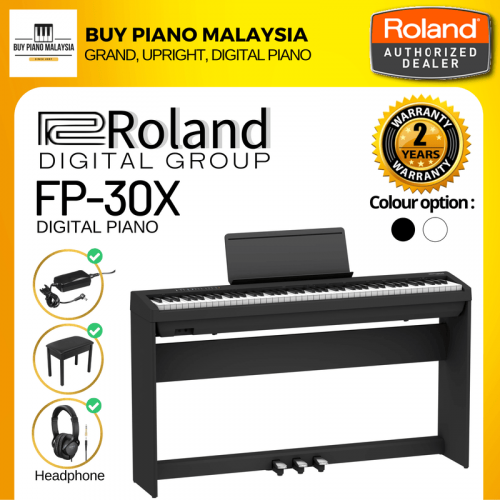Roland FP30X (88-Key Digital Piano Package)