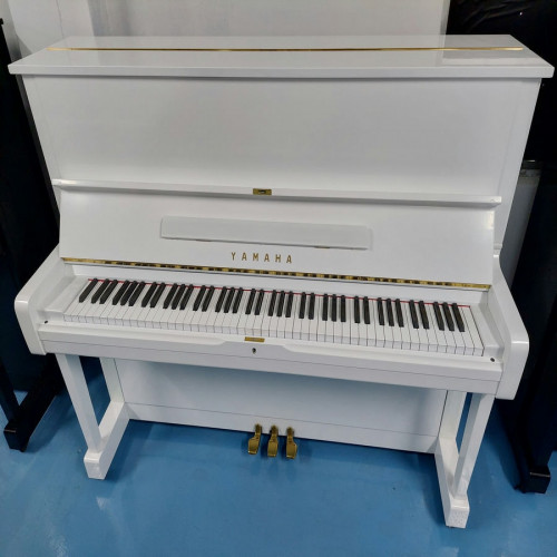 Yamaha U1H White Japan Piano